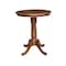 International Concepts Round 30 in Rd Ped Gathering Ht Table, 2 X-Back Stools, Distressed Oak, 30 in W, 30 in L, 35.1 in H K42-30RT-6B-S6132-2 - alternate 4
